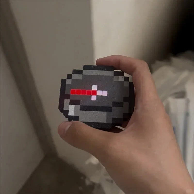 3D Printed Game Magnetic Pixel Compass Keychain